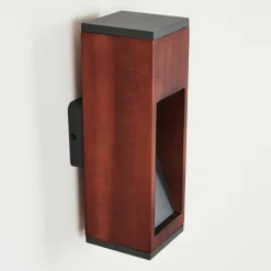 Applique murale d'extérieur Byremo Bois foncé, Noir, 1 lumière