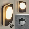 Applique murale d'extérieur Haga LED Noir, 1 lumière, Détecteur de mouvement