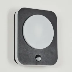Applique murale d'extérieur Haga LED Noir, 1 lumière, Détecteur de mouvement