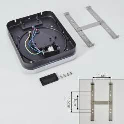 Applique murale d'extérieur Haga LED Noir, 1 lumière, Détecteur de mouvement