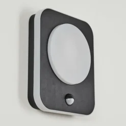 Applique murale d'extérieur Haga LED Noir, 1 lumière, Détecteur de mouvement