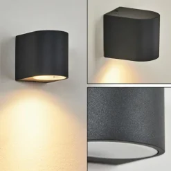 Applique murale d'extérieur Skaabu Noir, Blanc, 1 lumière