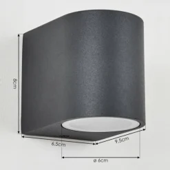 Applique murale d'extérieur Skaabu Noir, Blanc, 1 lumière