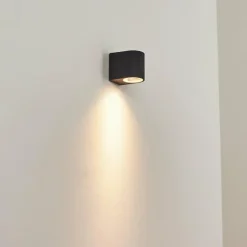 Applique murale d'extérieur Skaabu Noir, Blanc, 1 lumière