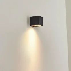 Applique murale d'extérieur Skaabu Noir, Blanc, 1 lumière