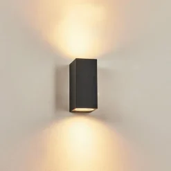 Applique murale d'extérieur Skaabu Noir, Blanc, 2 lumières
