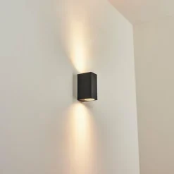 Applique murale d'extérieur Skaabu Noir, Blanc, 2 lumières
