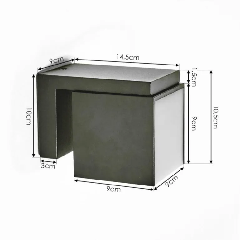 Applique murale d'extérieur Swanek LED Anthracite, 1 lumière