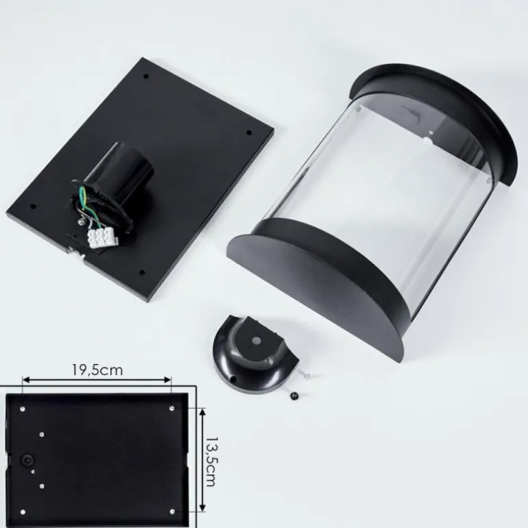 Applique murale d'extérieur Spitnes Noir, 1 lumière