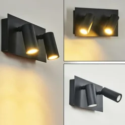 Applique murale d'extérieur Saeter LED Noir, 2 lumières