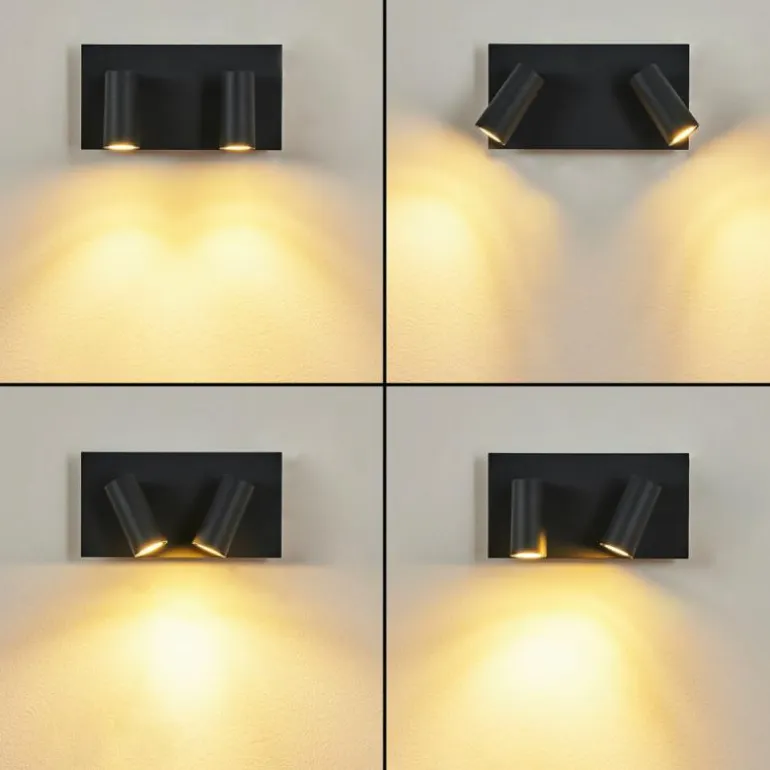 Applique murale d'extérieur Saeter LED Noir, 2 lumières