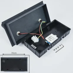 Applique murale d'extérieur Saeter LED Noir, 2 lumières