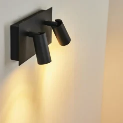 Applique murale d'extérieur Saeter LED Noir, 2 lumières
