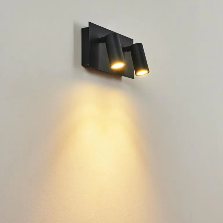 Applique murale d'extérieur Saeter LED Noir, 2 lumières