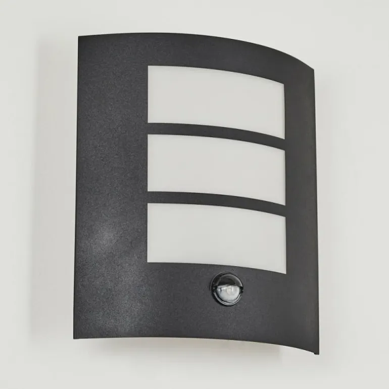 Applique murale d'extérieur Matilau Noir, Blanc, 1 lumière, Détecteur de mouvement
