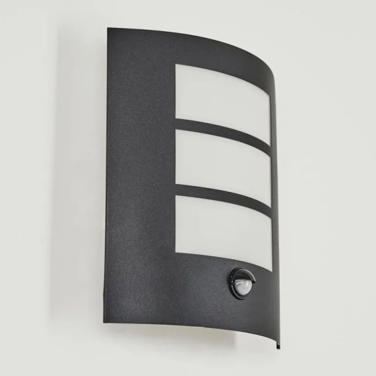 Applique murale d'extérieur Matilau Noir, Blanc, 1 lumière, Détecteur de mouvement