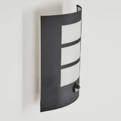 Applique murale d'extérieur Matilau Noir, Blanc, 1 lumière, Détecteur de mouvement