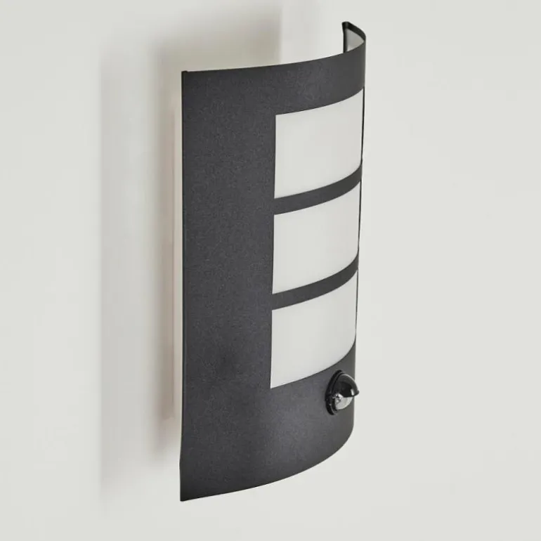 Applique murale d'extérieur Matilau Noir, Blanc, 1 lumière, Détecteur de mouvement