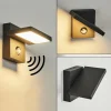 Applique murale d'extérieur Lyckan LED Noir, 1 lumière, Détecteur de mouvement