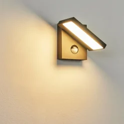 Applique murale d'extérieur Lyckan LED Noir, 1 lumière, Détecteur de mouvement