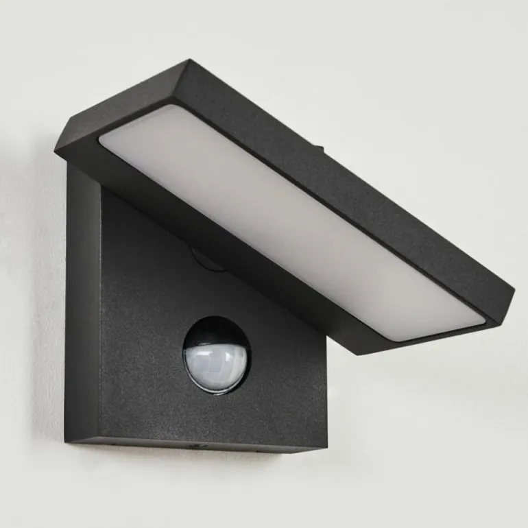 Applique murale d'extérieur Lyckan LED Noir, 1 lumière, Détecteur de mouvement
