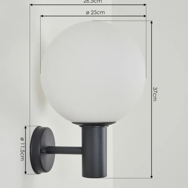 Applique murale d'extérieur Bubodefo Anthracite, 1 lumière