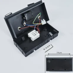 Applique murale d'extérieur Saeter LED Noir, 2 lumières, Détecteur de mouvement