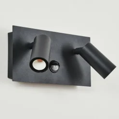 Applique murale d'extérieur Saeter LED Noir, 2 lumières, Détecteur de mouvement