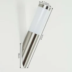Applique murale d'extérieur Sessa Nickel mat, 1 lumière