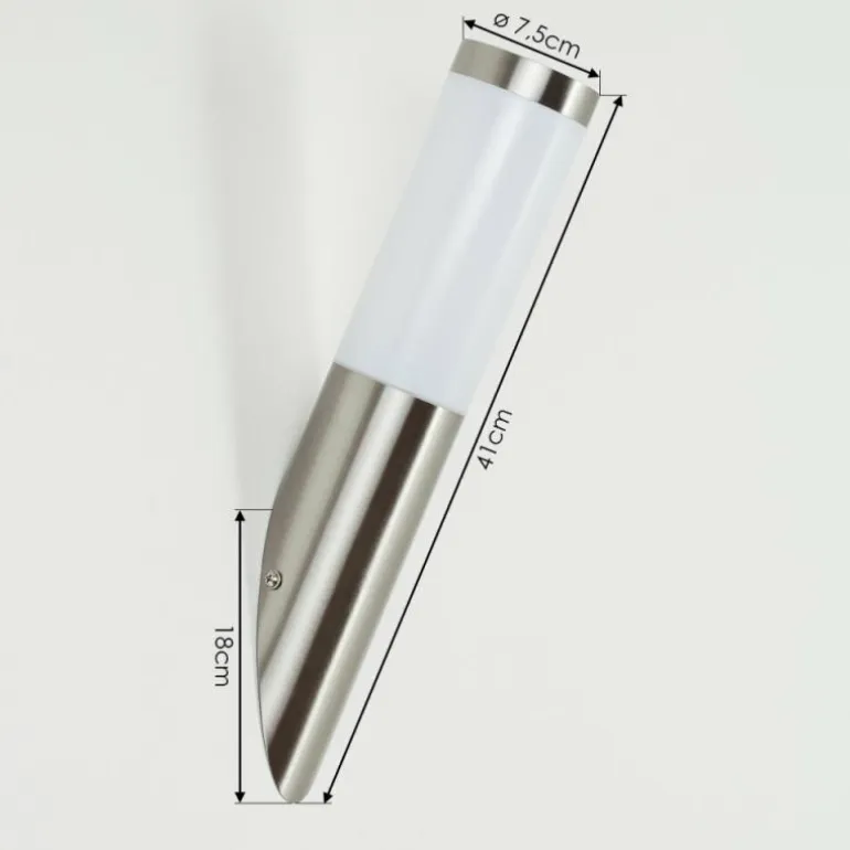 Applique murale d'extérieur Sessa Nickel mat, 1 lumière