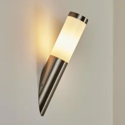 Applique murale d'extérieur Sessa Nickel mat, 1 lumière