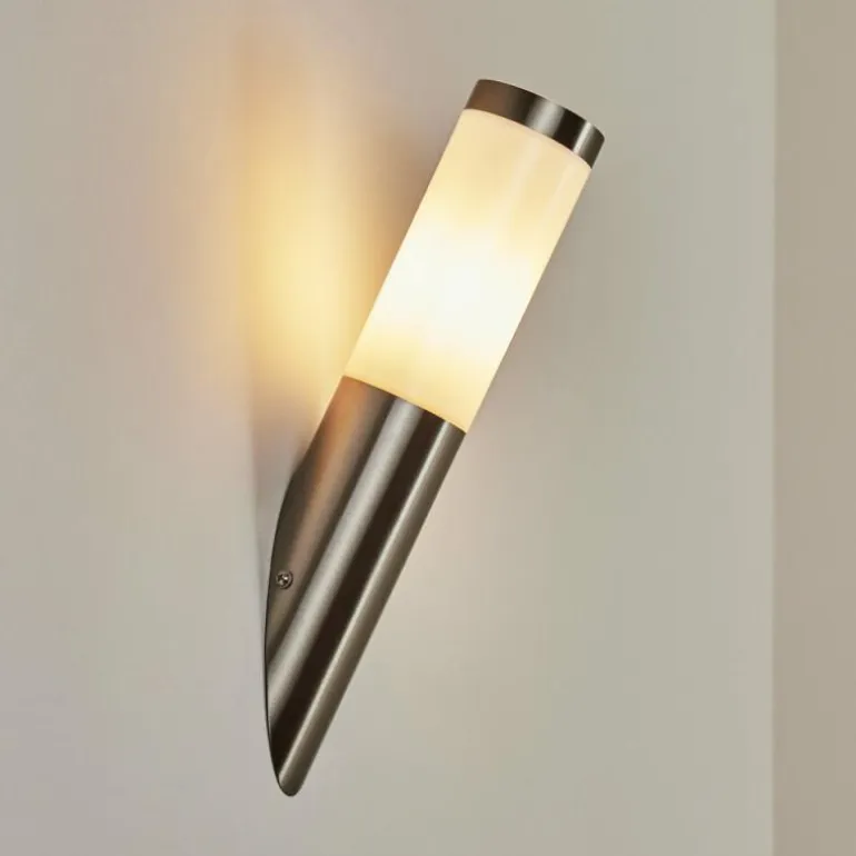 Applique murale d'extérieur Sessa Nickel mat, 1 lumière