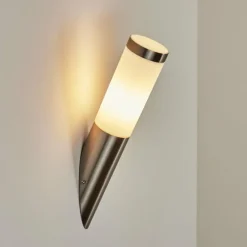 Applique murale d'extérieur Sessa Nickel mat, 1 lumière