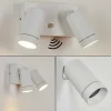 Applique murale d'extérieur Hakamken Blanc, 2 lumières, Détecteur de mouvement