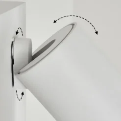 Applique murale d'extérieur Hakamken Blanc, 2 lumières, Détecteur de mouvement