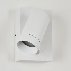 Applique murale d'extérieur Hakamken Blanc, 1 lumière, Détecteur de mouvement