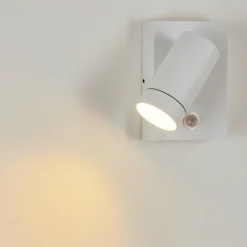 Applique murale d'extérieur Hakamken Blanc, 1 lumière, Détecteur de mouvement