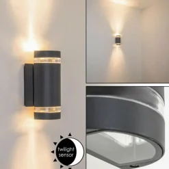 Applique murale d'extérieur Inglewood Anthracite, 2 lumières