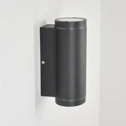 Applique murale d'extérieur Cebuentos Anthracite, 2 lumières