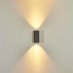 Applique murale d'extérieur Cebuentos Anthracite, 2 lumières