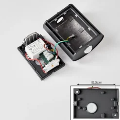 Applique murale d'extérieur Oiba LED Gris, 1 lumière