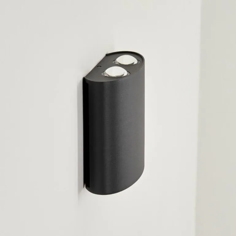 Applique murale d'extérieur Oiba LED Gris, 1 lumière