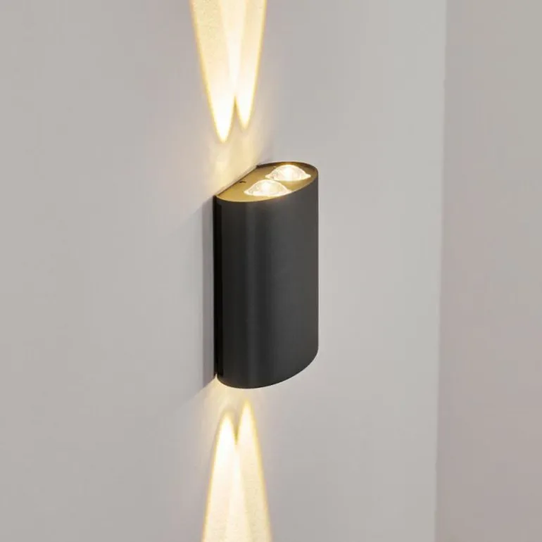 Applique murale d'extérieur Oiba LED Gris, 1 lumière