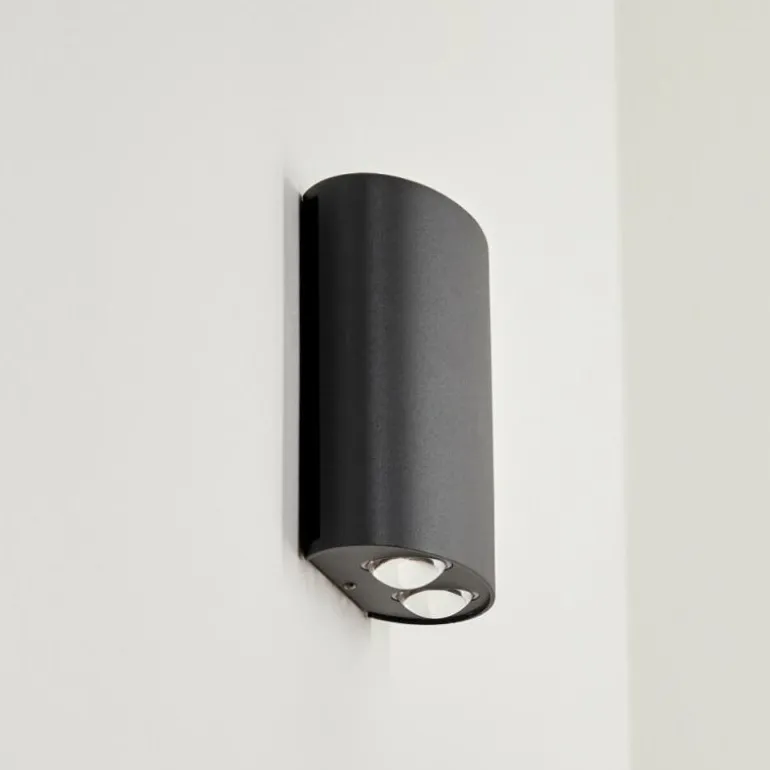 Applique murale d'extérieur Oiba LED Gris, 1 lumière