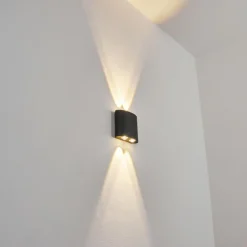 Applique murale d'extérieur Oiba LED Gris, 1 lumière
