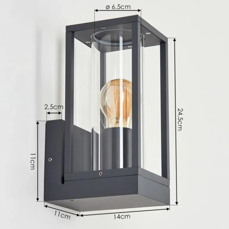 Applique murale d'extérieur Oiba Anthracite, 1 lumière