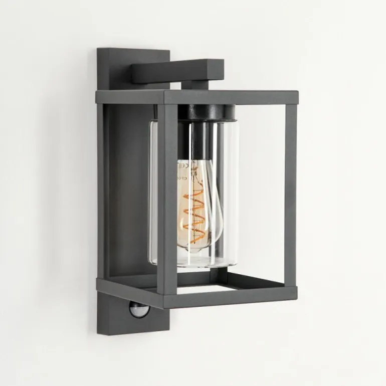 Applique murale d'extérieur Parkkola Anthracite, 1 lumière, Détecteur de mouvement