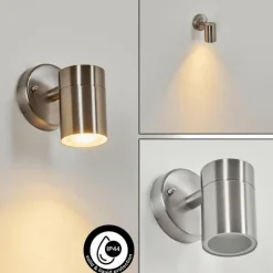 Applique murale d'extérieur Corneda Acier inoxydable, 1 lumière