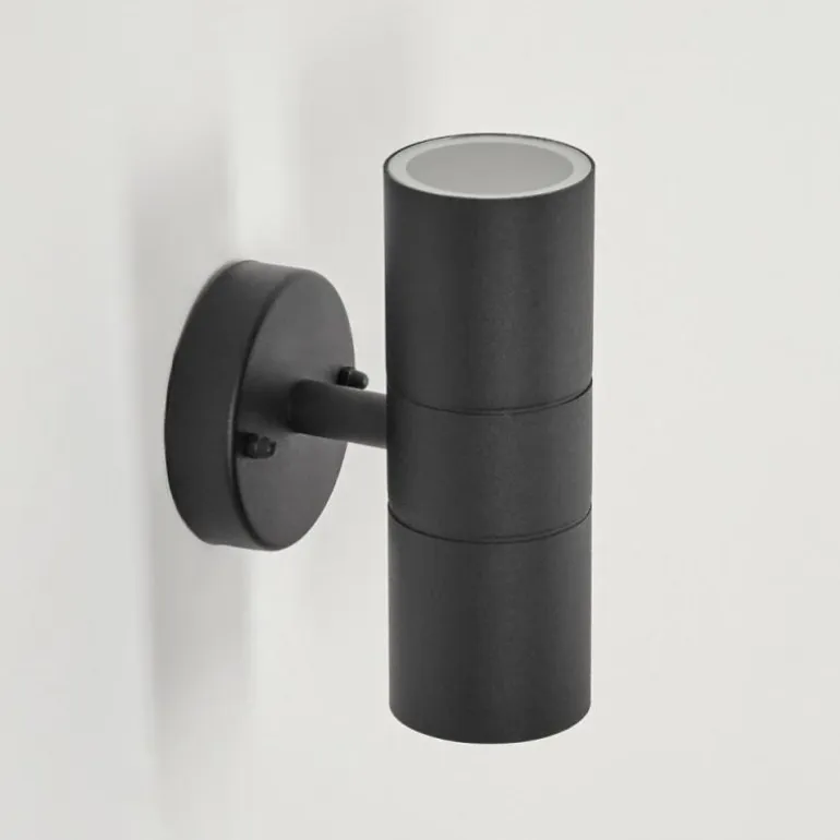 Applique murale d'extérieur Koila Noir, 2 lumières