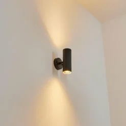 Applique murale d'extérieur Koila Noir, 2 lumières
